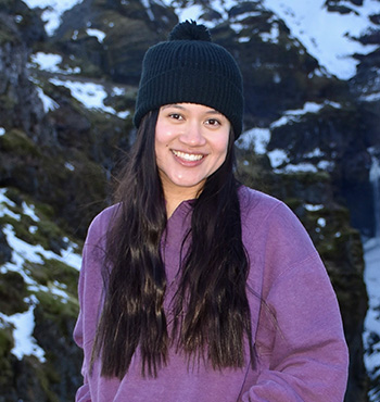 Isabella Cruz in a black beanie hat
