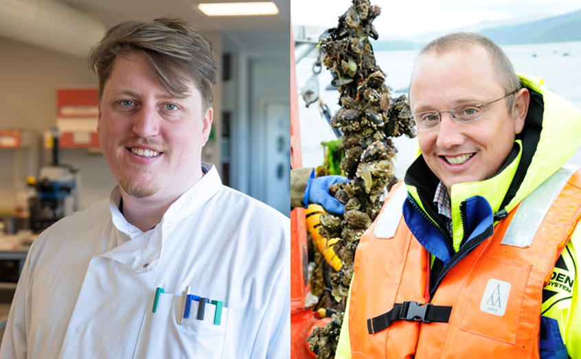 Masters student Thomas Bartram, left, and Prof. Adam Hughes are both shortlisted for Converge awards 