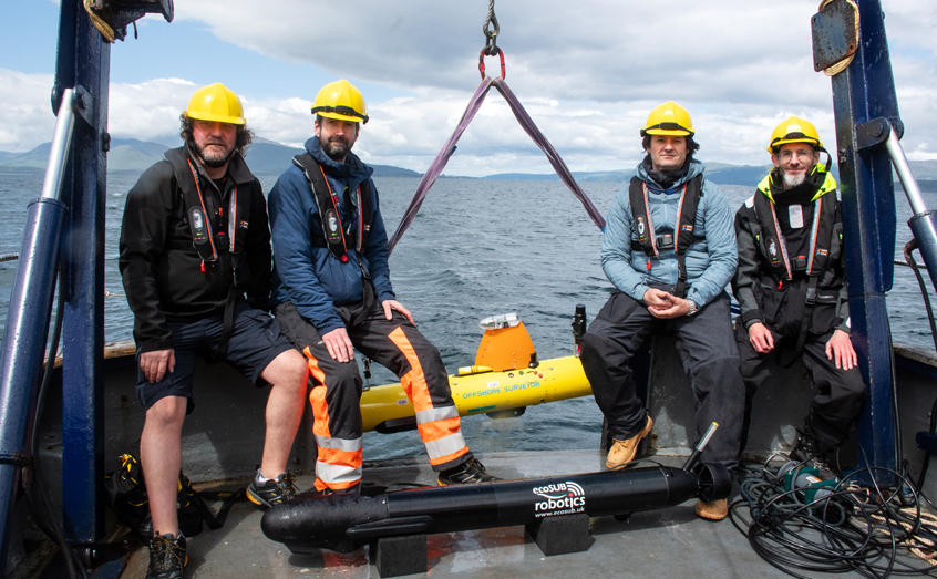 The GIANT project robotics team prepared for the mission during sea trials off SAMS on Scotland's west coast 