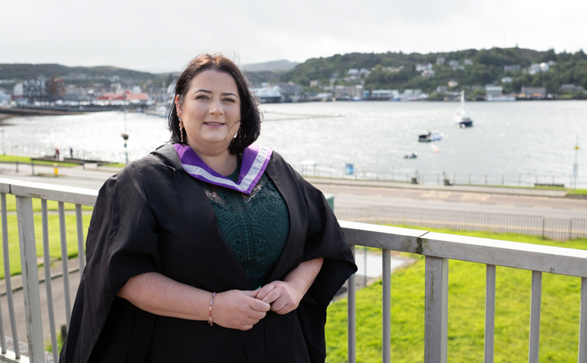 Karen MacKechnie completed a BSc Marine Science with Marine Biology after six years of study alongside her job at SAMS