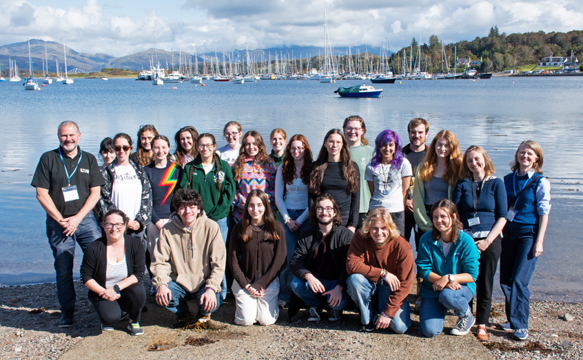 The 2025 intake of the Applied Marine Science MSci at the Scottish Association for Marine Science (SAMS), a partner of UHI, pictured with academic staff from SAMS, Ian Eisner of UHI Futures and Dr Jacqueline Nairn, University of St Andrews, who was on the course’s external review panel.