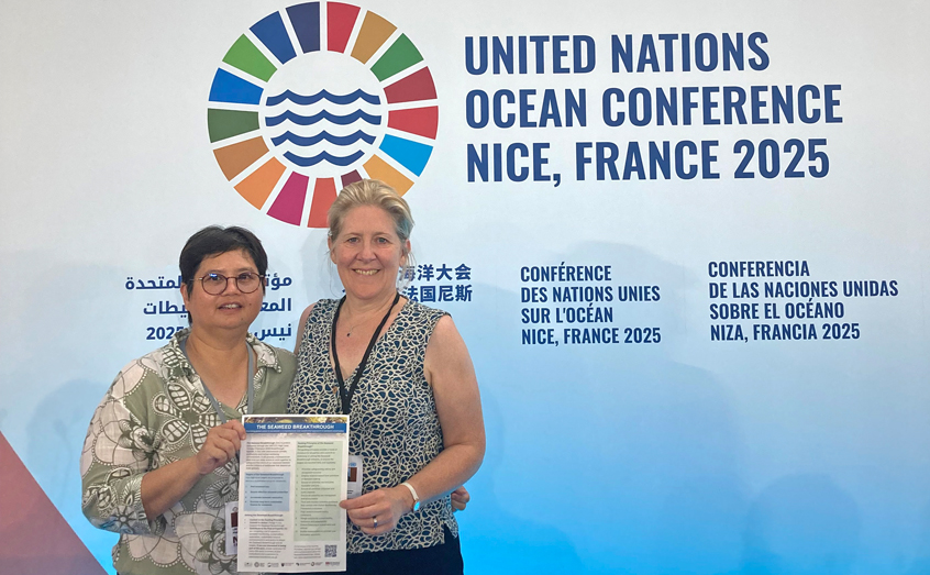 GlobalSeaweed-SUPERSTAR scientists Prof. Lim Phaik Eem of the University of Malaya and Prof. Elizabeth Cottier-Cook of SAMS have been at the UN Ocean Conference to highlight the threat to wild seaweeds.