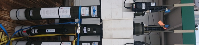 puling in a line of seaweed during a seaweed harvest